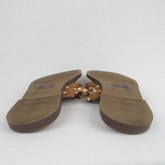 Zodiac Women’s Size 10 Tan Woven Cary Braided Multi Strap Casual Thong Sandals - Picture 14 of 15